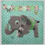 O verde afortunado do elefante de Lil Stars o amer guardanapos da american mojo
