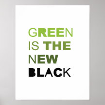 O VERDE É O SÓLIDO PRETO NOVO POSTERS
