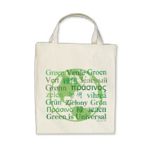 O verde é sacola orgânica universal bolsa