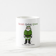 O verde indo do papai noel caneca