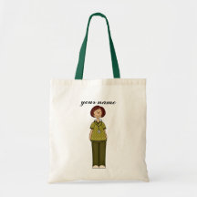 O verde personaliza o saco da enfermeira bolsas