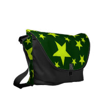 O verde Stars a bolsa mensageiro do rickshaw