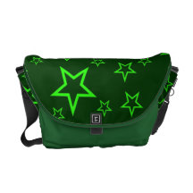 O verde Stars a bolsa mensageiro do rickshaw