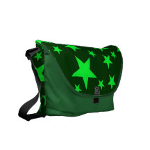 O verde Stars a bolsa mensageiro do rickshaw