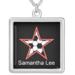 o vermelho da estrela de futebol personaliza adici bijuterias