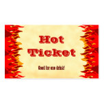 O vermelho quente do bilhete arde o modelo de cart modelo cartão de visita