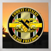ø VETERANO do escuteiro OIF da cavalaria divisioná Pôsteres