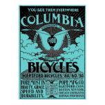 O vintage Colômbia Bicycles o poster da propaganda pôsteres