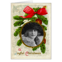 O vintage curva o cartão de Natal