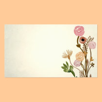 O vintage floresce o cartão de visita cartões de visita