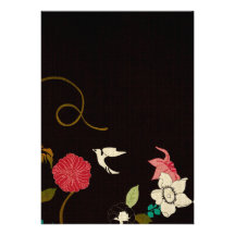 O vintage floresce o convite