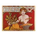 O ~ Waverley de Mucha dá um ciclo 1898 Cartões Postais
