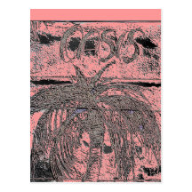 Oásis Cartão-cor-de-rosa Cartao Postal