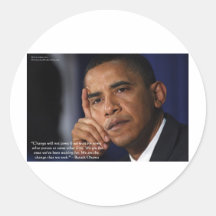 Obama "" em presentes & em camisetas em mudança da adesivo redondo