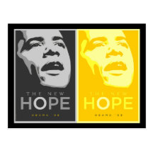 Obama - o cartão novo do preto & do ouro da espera cartões postais