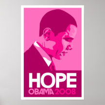 Obama - poster cor-de-rosa escuro da esperança