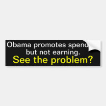 Obama promove gastar mas não ganhar adesivo