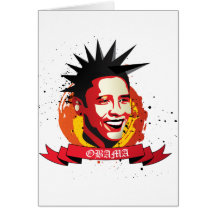 Obama que punk! cartão