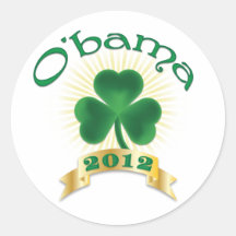 ObamaSHAMROCK Adesivos Redondos