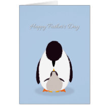 Obrigado do dia dos pais você, cartão dos pinguins