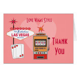 Obrigado do estilo de Vegas do amor você cartões