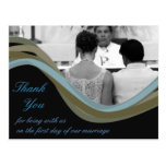 Obrigado personalizado do casamento da foto você c cartoes postais