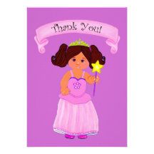 Obrigado princesa Partido de Cards~Girls Convites Personalizado
