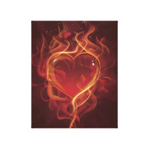 Obscuridade do fogo de FlamingHeart - o amor verme Impressão De Canvas Envolvidas