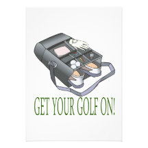Obtenha seu golfe sobre convite personalizado