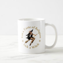 Obtenha um gosto da religião - lamba uma bruxa caneca