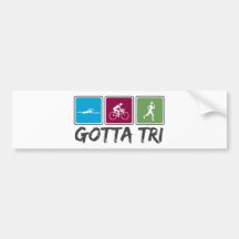 obtido a tri (Triathlon) Adesivo