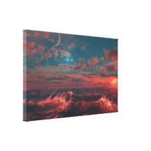 Oceano do fogo impressão de canvas envolvidas