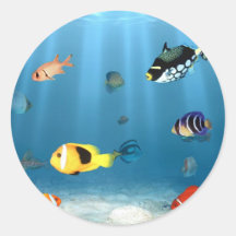 Oceanos dos peixes adesivos