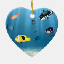 Oceanos dos peixes ornamento para arvore de natal