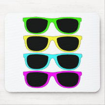 Óculos de sol do Rgb Fluo do vintage Mouse Pad