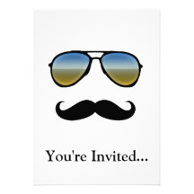 Óculos de sol retros engraçados com Moustache Convites