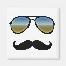 Óculos de sol retros engraçados com Moustache Imãs De Refrigerador