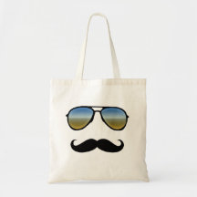 Óculos de sol retros engraçados com Moustache Bolsas Para Compras