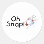 Oh Snowball instantâneo Adesivo Redondo
