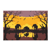 Olá! canvas superiores de África (brilho) Impressão De Canvas Esticada