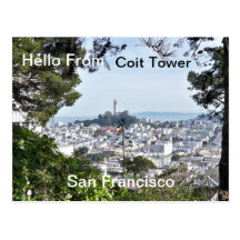 Olá! do cartão da torre de Coit Cartoes Postais