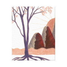Olhando as montanhas impressão de canvas esticadas