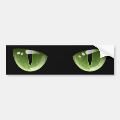 Olhos de gato verdes do Dia das Bruxas Adesivo Zazzle Armario Farmacia ~ Olhos de gato verdes do Dia das Bruxas Adesivo Zazzle