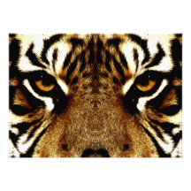 Olhos de um tigre convites personalizados