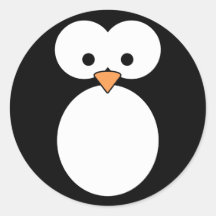 Olhos do pinguim adesivo em formato redondo