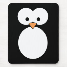 Olhos do pinguim mouse pads