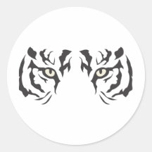 Olhos selvagens do tigre adesivos em formato redondos