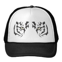 Olhos selvagens do tigre boné