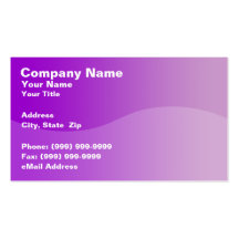 Onda contra um fundo graduado roxo modelo cartoes de visita