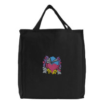 onda retro do coração do sulco bolsas para compras